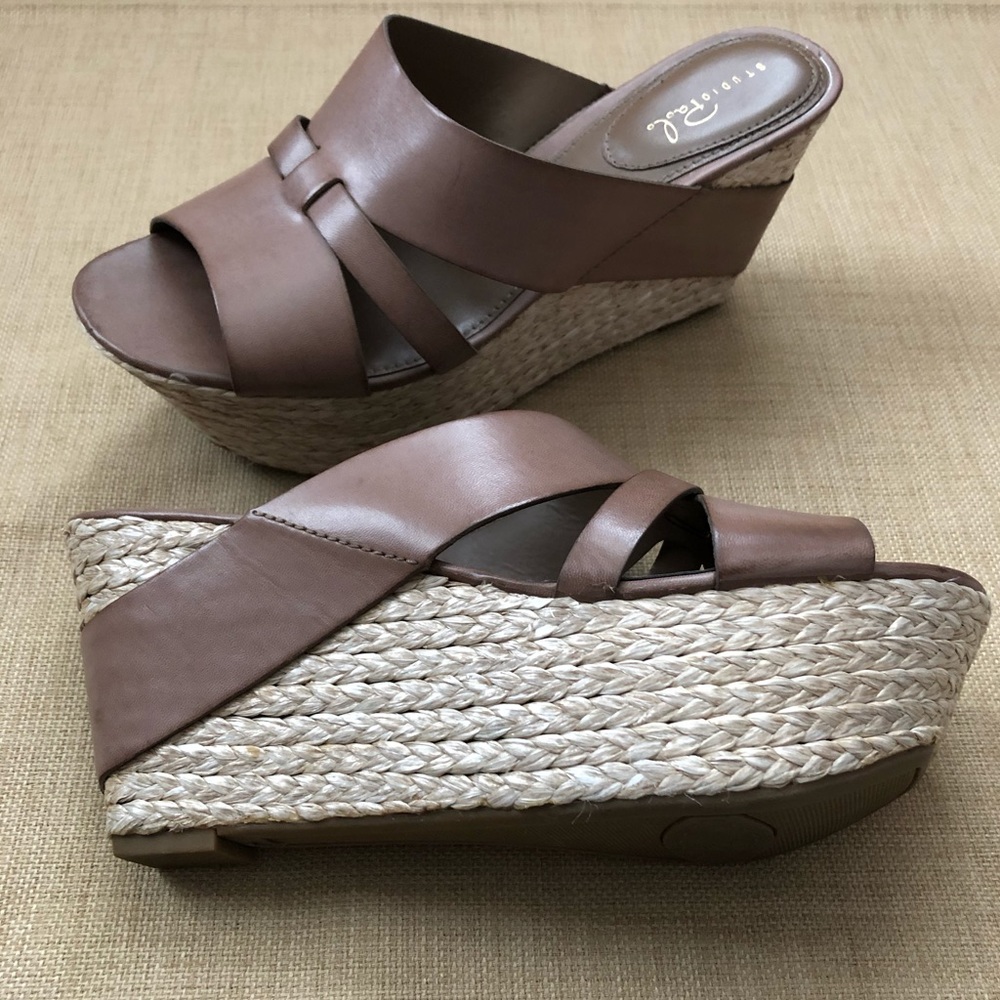 Studio Paolo Platform Wedge Sandals Heels